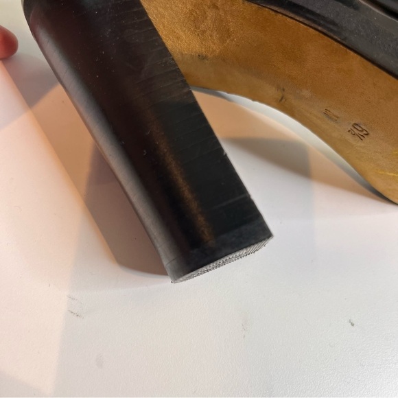 DONALD J PLINER | Slides Sandals Black Heels Buckle Italy - Picture 3 of 4